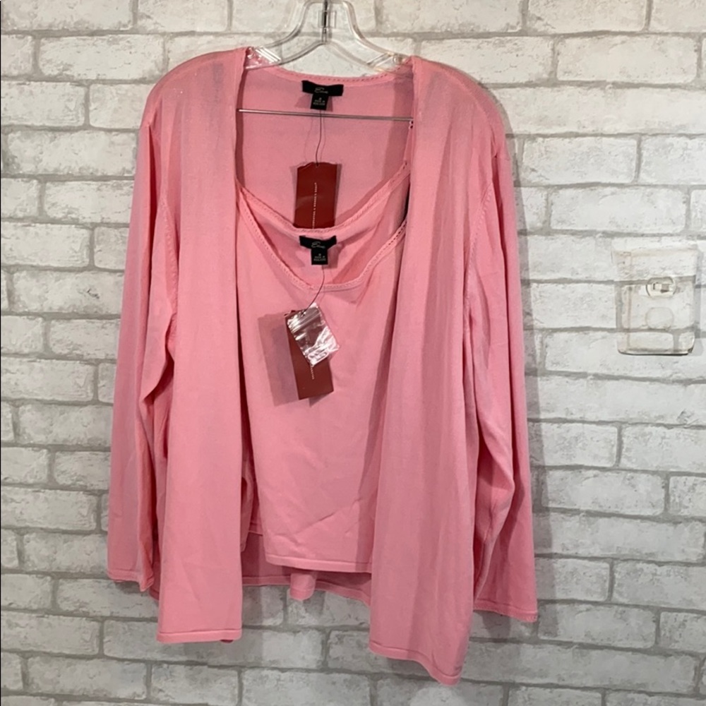 Emme cardigan/tank pink 2 piece set size 3